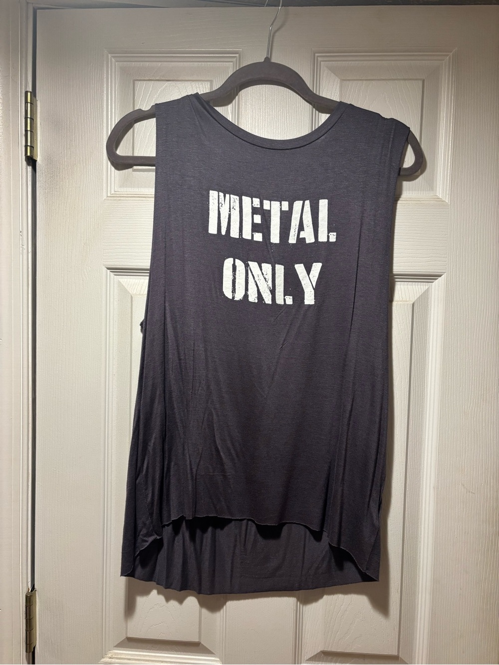 Project Social T Black Sleeveless Graphic Muscle Tee - "METAL ONLY"